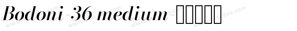 Bodoni-36 medium字体转换